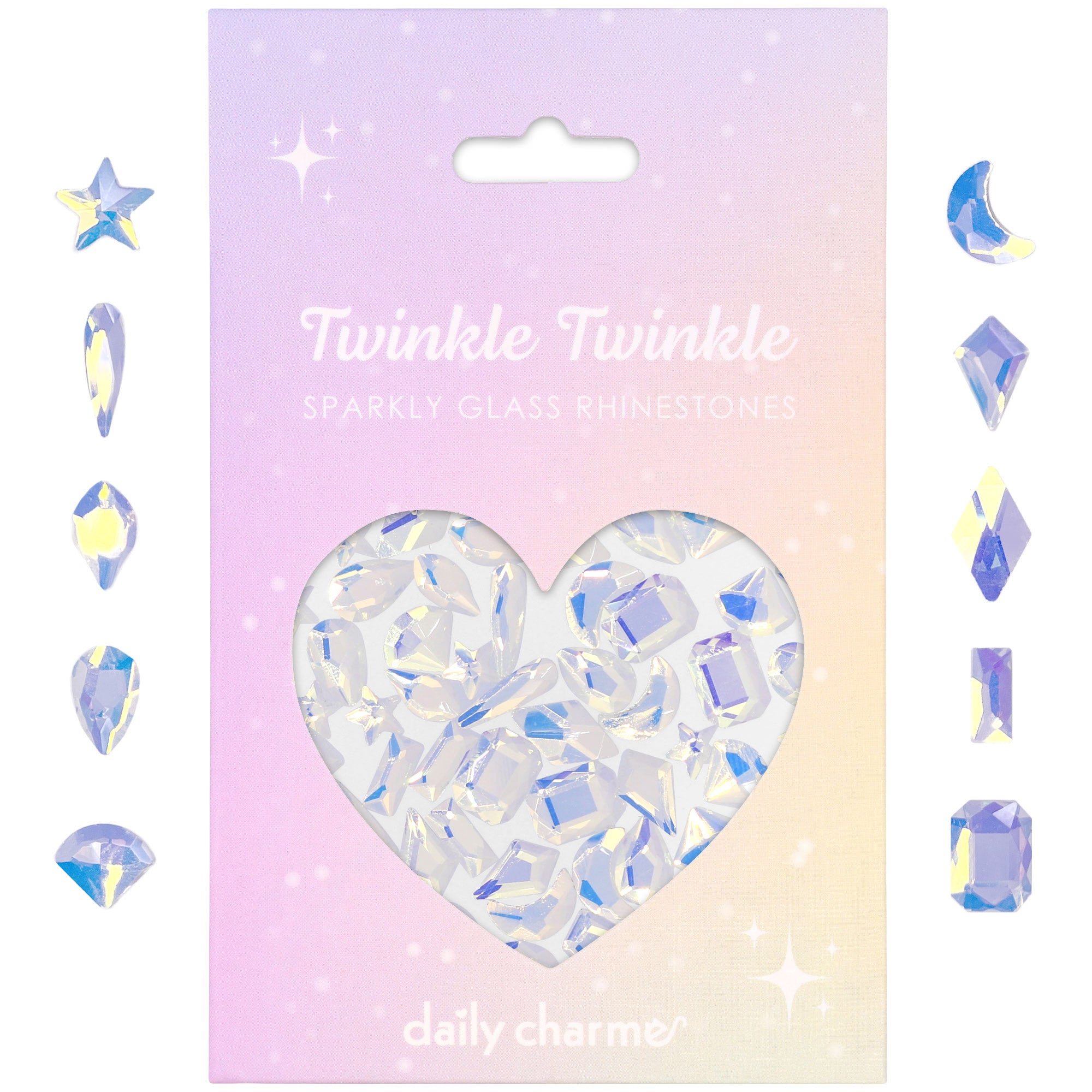 Twinkle Twinkle Shaped Flatback Rhinestone Mix / Crystal AB Unfoiled Twinkle Twinkle Shaped Flatback Rhinestone Mix / Crystal AB Unfoiled Nail Art Supplies