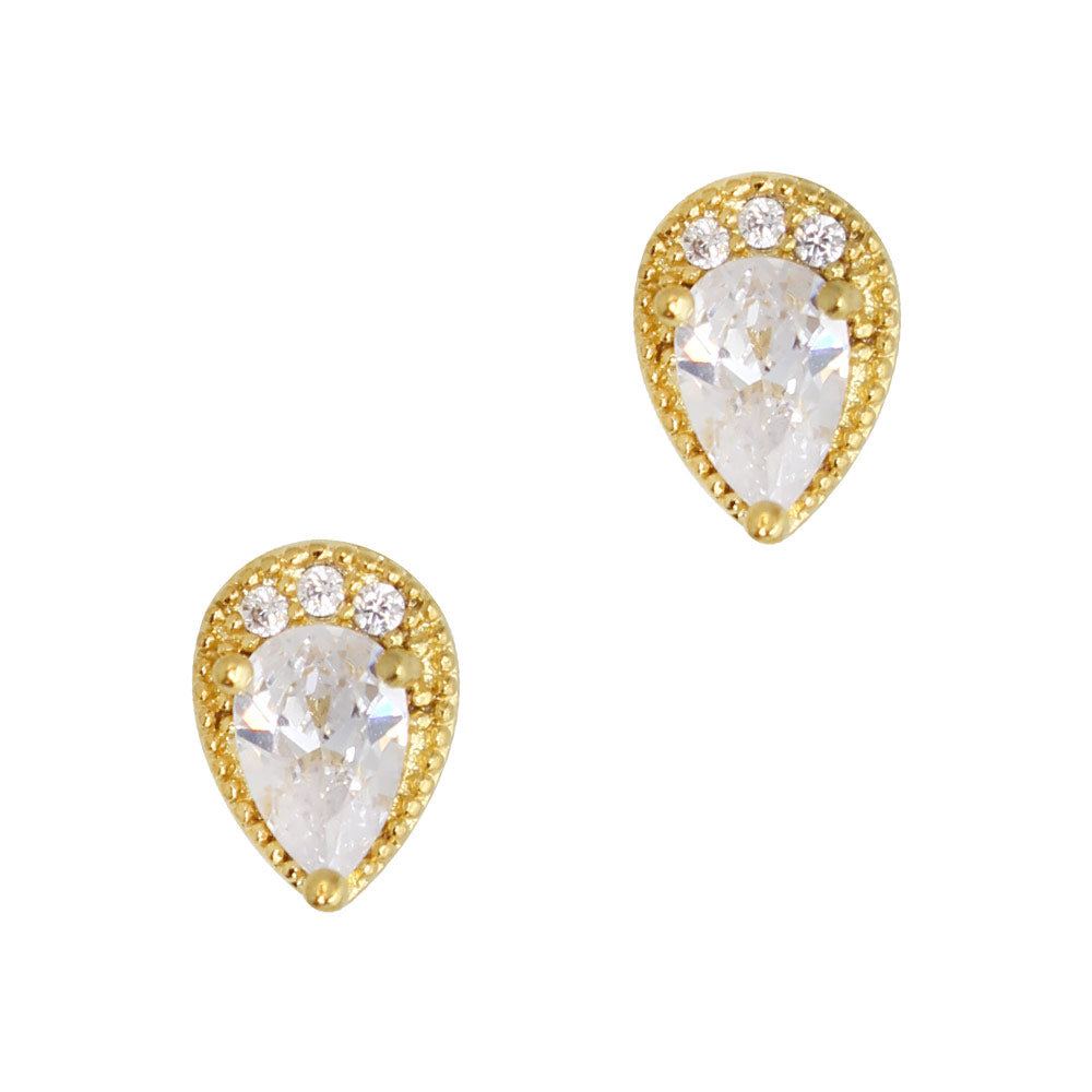 Dainty Crystal Drop / Zircon Charm / Gold Dainty Crystal Drop / Zircon Charm / Gold