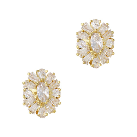 Daily Charme Nail Art Charms Vintage Diamond Brooch / Zircon Charm / Gold