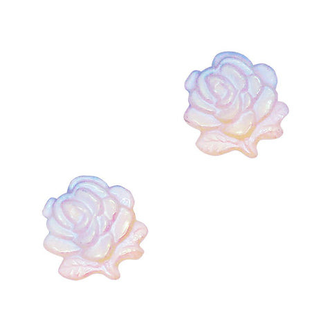 Preciosa Glass Gem / Rose Flatback / Matte Jonquil AB for Nail Art