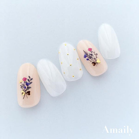 Amaily Japanese Nail Art Sticker / Flower Garden / Bright