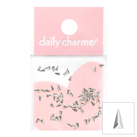 Nail Art Metallic Studs Silver Mini Skinny Triangle Geometric Accent