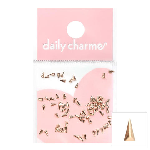 Nail Art Metallic Studs Rose Gold Mini Skinny Triangle Geometric Accent