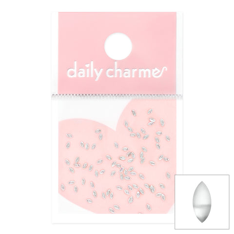 Daily Charme Nail Art | Silver Mini Marquise Metal Studs