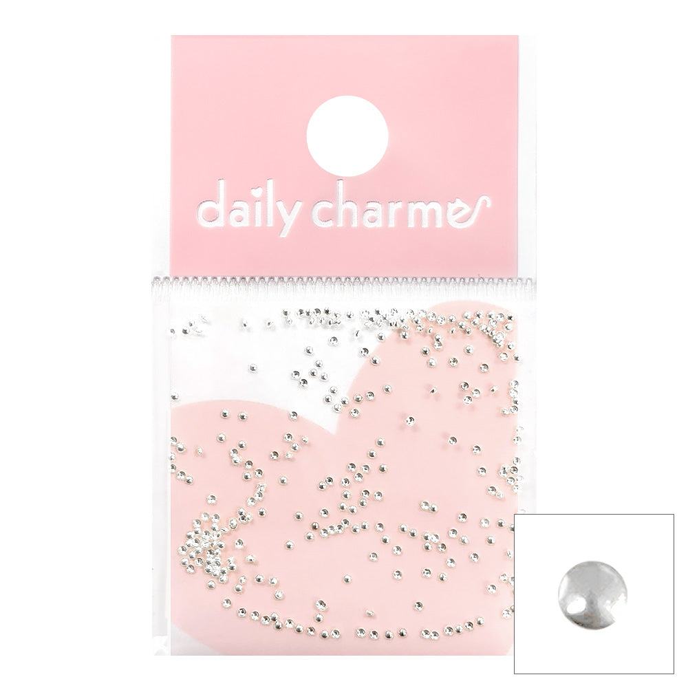 Ultra Mini Round Stud / Silver Nail Art Decoration Ultra Mini Round Studs Silver Metallic Dot