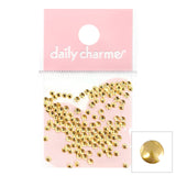 Nail Art Decoration Mini Round Studs Gold Metallic Dot Circle 2mm