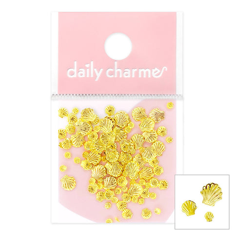 Daily Charme Nail Charm Stud Seashell Mix / Gold Summer Ocean Beach