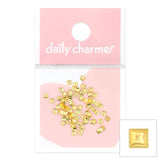Nail Art Supply 3D Mini Gold Metallic Square Studs Geometric Nails