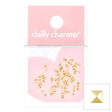 Daily Charme Nail Art | Ultra Mini Square Pyramid Stud / Gold