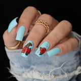 Daily Charme Nail Art | Ultra Mini Square Pyramid Stud / Gold