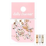 Mixed Metal 3D Stud Mix Rose Gold Silver Square Rectangle Nail Art Supplies