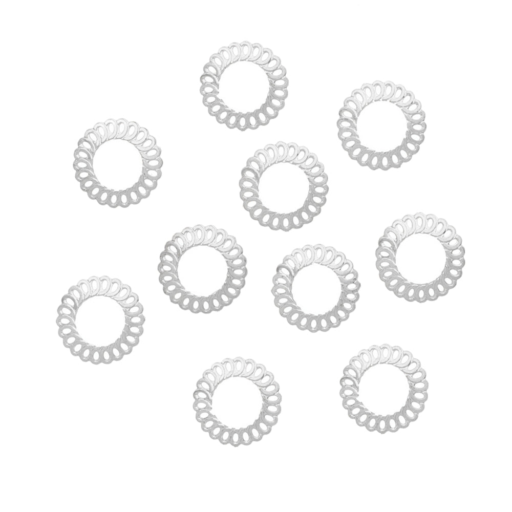 Swirl Round Frames 5MM Studs / Silver Swirl Round Frames 5MM Studs / Silver Nail Art Decor