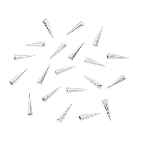 Daily Charme Nail Supply Long Skinny Triangle Studs / Silver
