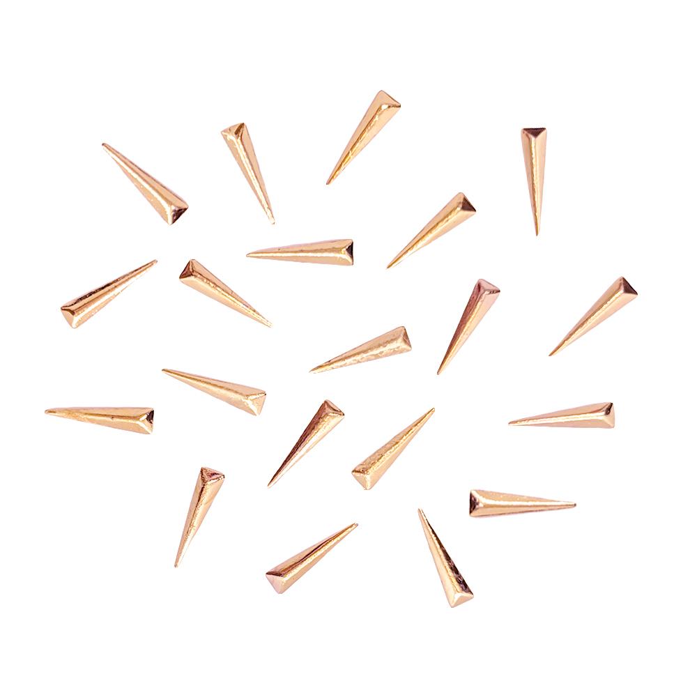 Long Skinny Triangle Studs / Rose Gold Daily Charme Nail Supply Long Skinny Triangle Studs / Rose Gold