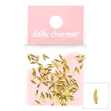 Metallic Gold Nail Art Long Marquise Stud / Gold Japanese Nail Art