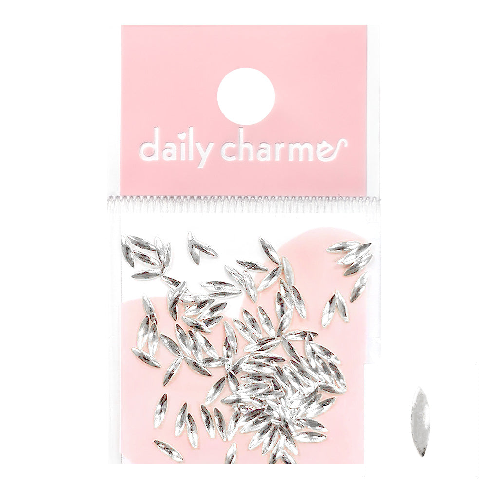 Long Marquise Stud / Silver Metallic Silver Nail Art Long Marquise Stud / Gold Japanese Nail Art