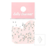 Metallic Nail Art Mini Diamond Studs Silver Small Geometric Shape