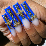 Oversized Chain Mix / Gold Punk Rock Nail Art