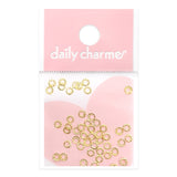 Nail Art Supply 3D Gold Braided Round Frame Stud Swarovski Crystal