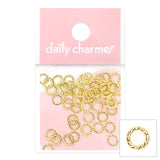 Nail Art Supply 3D Gold Braided Round Frame Stud Swarovski Crystal