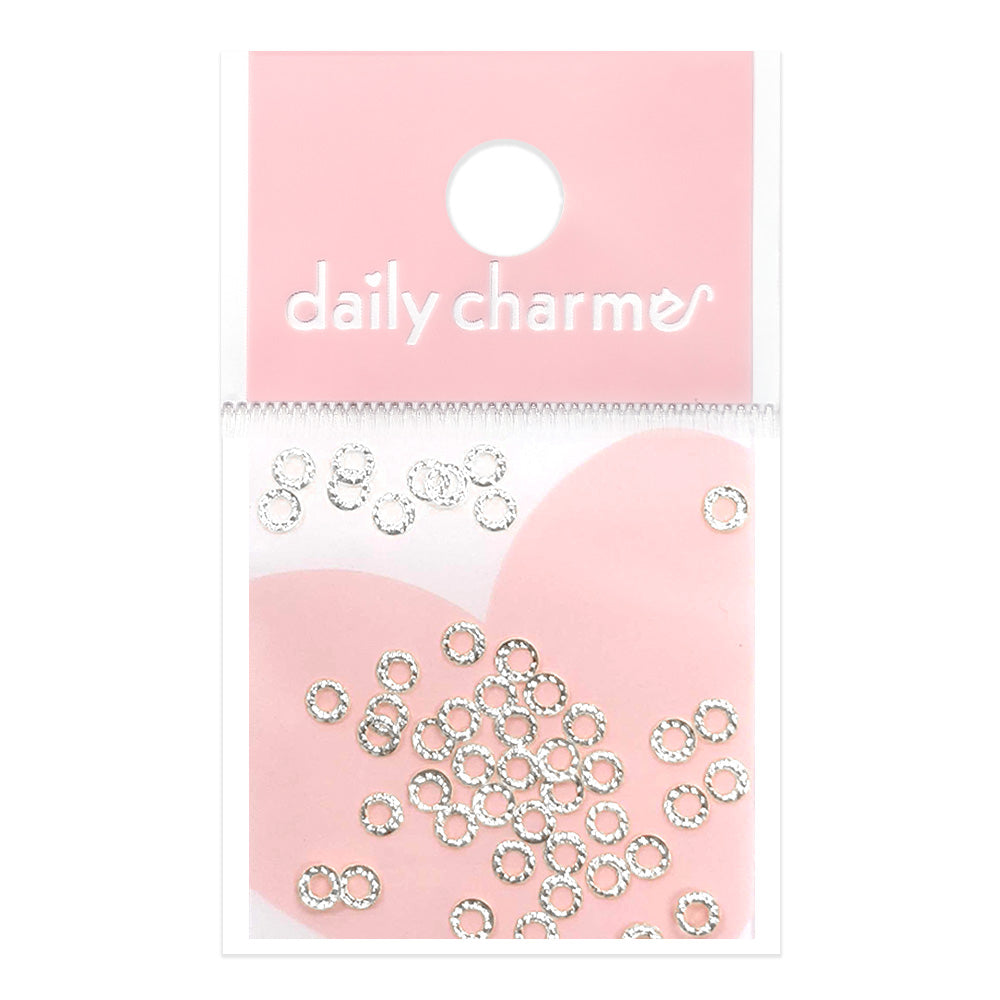 Braided Round Frame / Silver Nail Art Supply 3D Silver Braided Round Frame Stud Swarovski Crystal