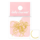 Nail Art Supply 3D Gold Thin Half Circle Gold Metallic Studs Frame Bar
