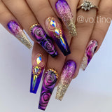 Nail Art Supply 3D Gold Thin Half Circle Gold Metallic Studs Frame Bar