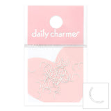 Nail Art Supply 3D Thin Half Circle Silver Metallic Studs Frame Bar