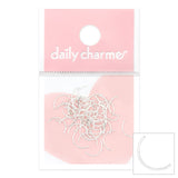 Nail Art Supply 3D Thin Half Circle Silver Metallic Studs Frame Bar