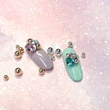 Daily Charme Nail Art | Metallic Round Beads / Silver