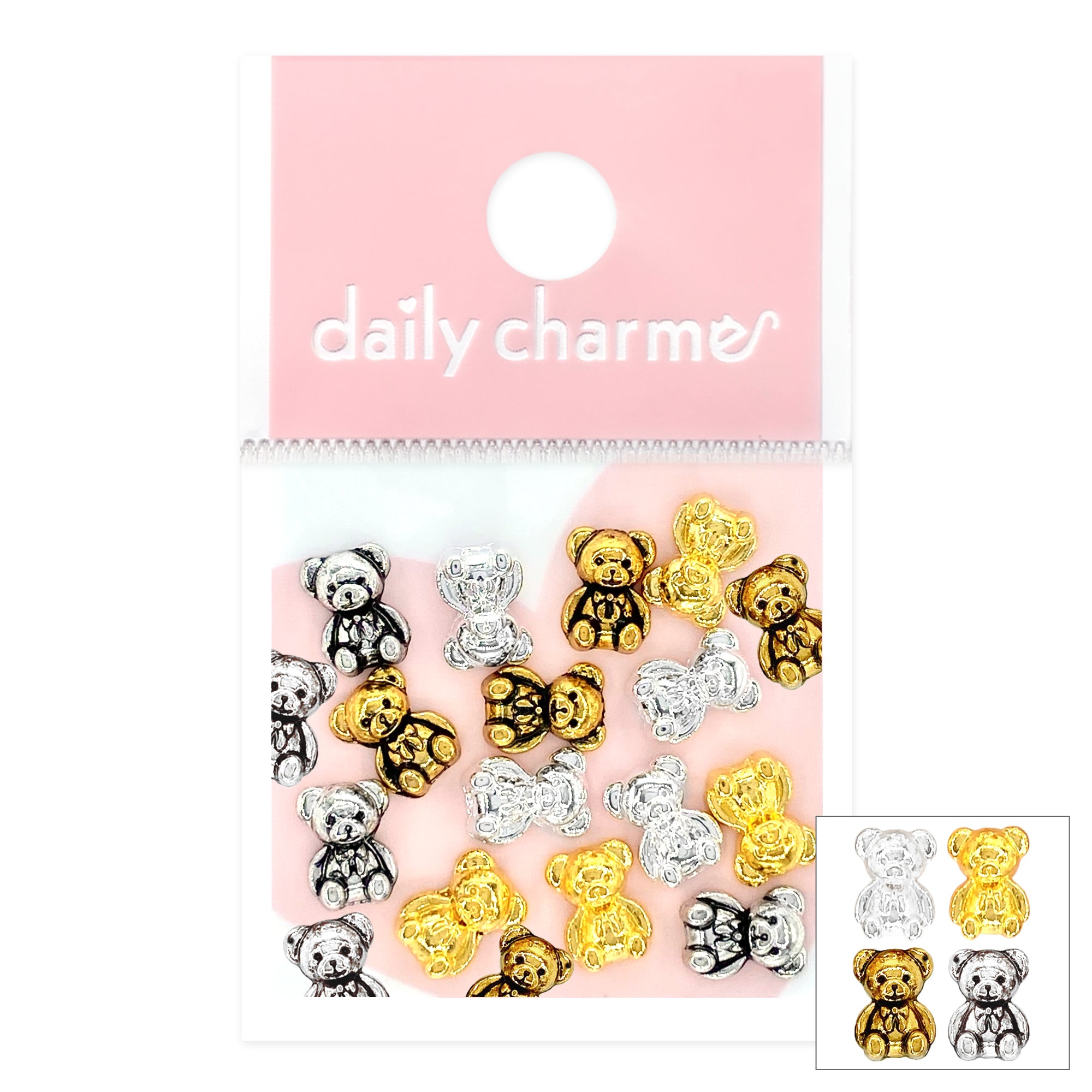 Vintage Teddy Bear Mix Daily Charme Nail Art | Vintage Teddy Bear Mix for Valentine