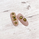 Daily Charme Nail Art | Vintage Teddy Bear Mix for Valentine's Day Nails Gold Silver