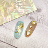 Japanese Nail Art Decor Molten Metallic Frame Mix / Gold