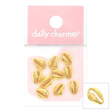 Daily Charme Nail Art | Gold Metallic Cowrie Sea Shell Charm