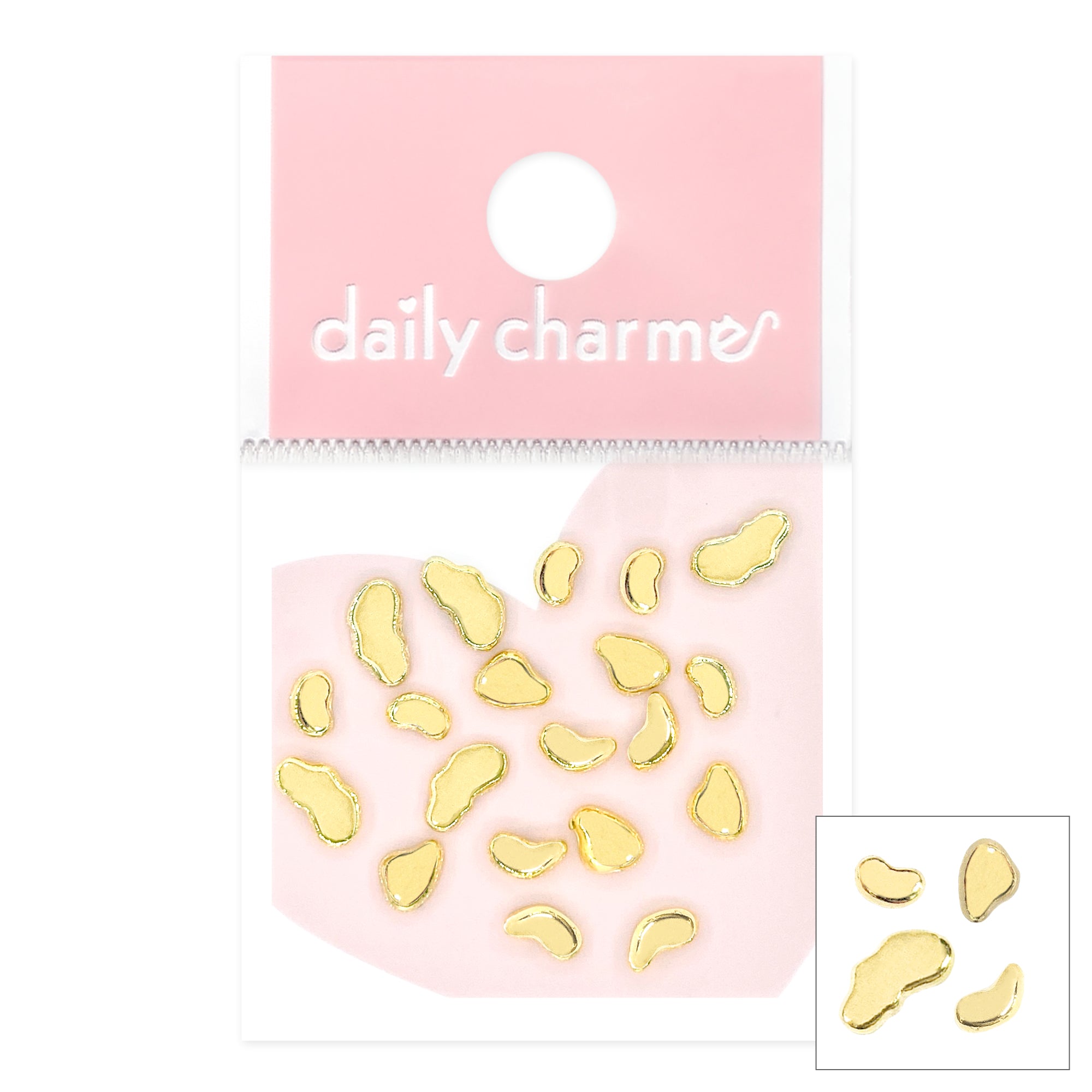 Metallic Speckle Mix / Gold Daily Charme Nail Art | Gold Metallic Speckle Nugget Studs Mix