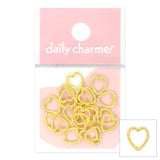 Daily Charme Nail Art | Braided Heart Frames / Gold