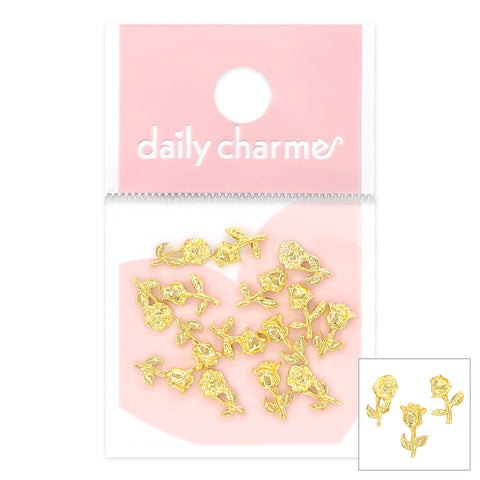 Daily Charme Nail Art | Blooming Roses Mix / Gold