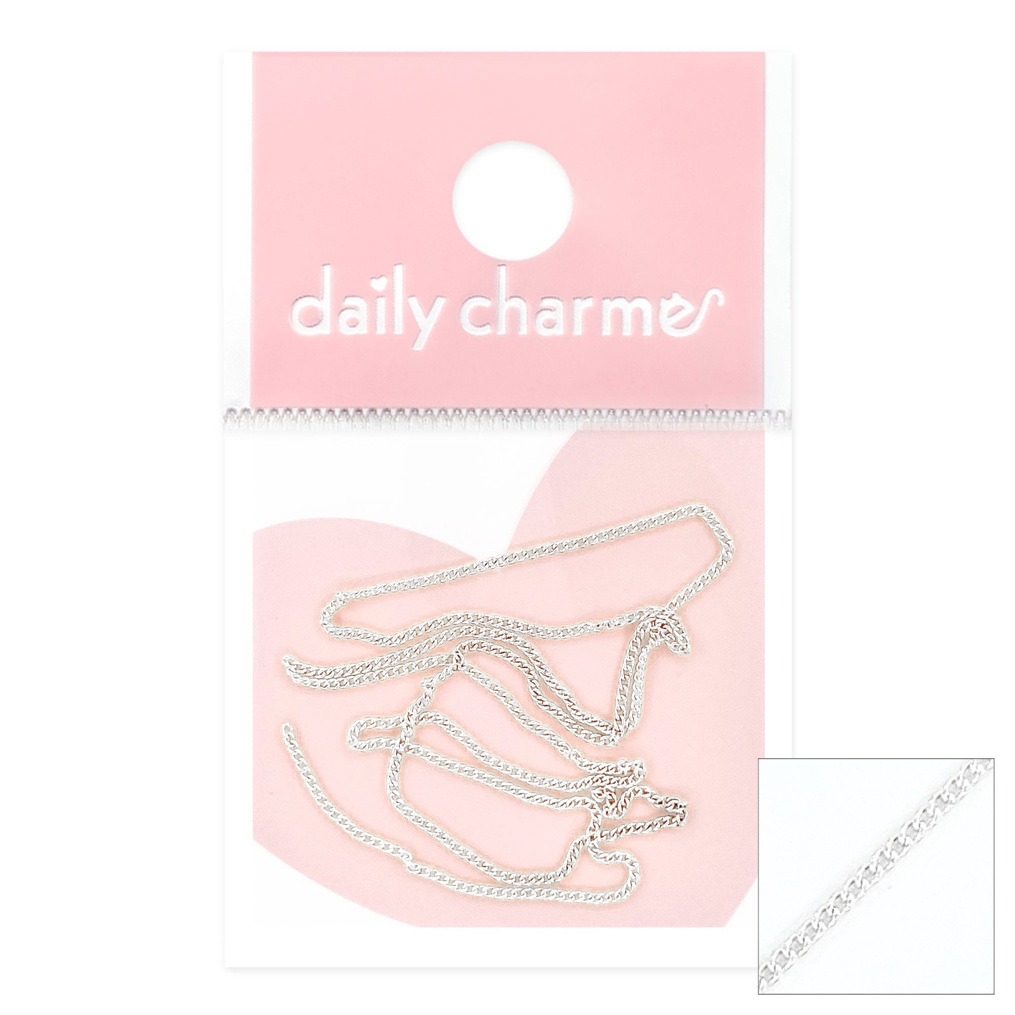 Ultra Thin Metallic Chain / Silver Daily Charme Nail Art | Ultra Thin 1MM Metallic Silver Chain