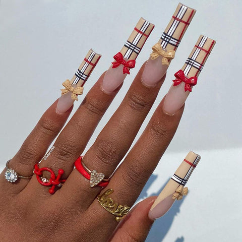 Daily Charme Nail Art | Stitched Bow Resin Cabochons Mix for Fall Nails
