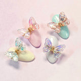 Daily Charme Fluttering Butterfly Resin Charm / Iridescent Purple