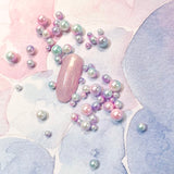 Dreamy Unicorn Round Pearls Nail Art Decorations