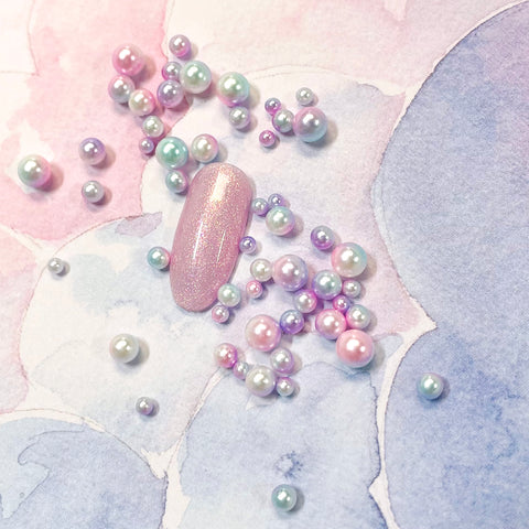 Dreamy Unicorn Round Pearls Nail Art Decorations
