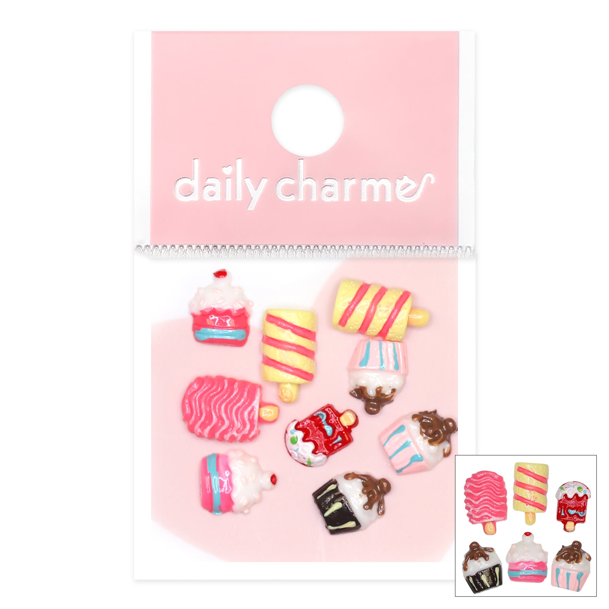 Daily Charme Nail Art | Kawaii Resin Cabochon Mix / Ice Cream & Cupcake