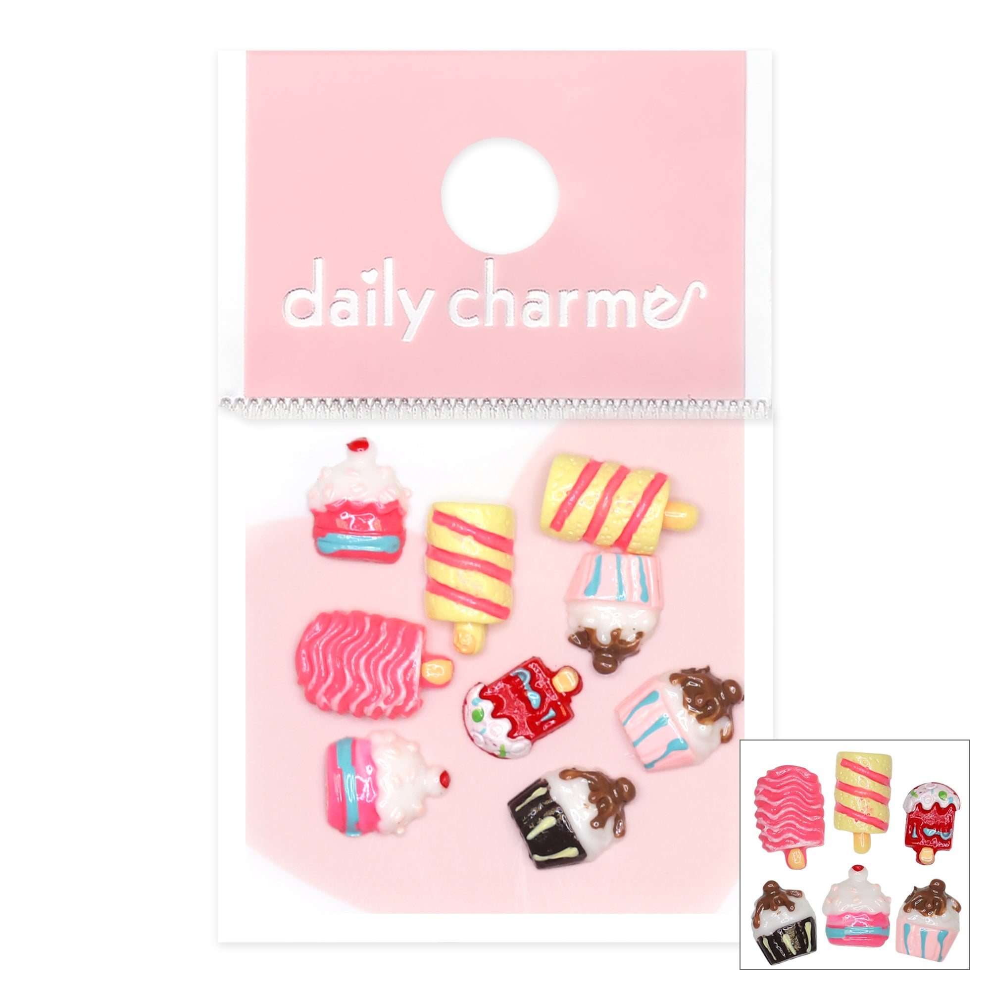 Kawaii Resin Cabochon Mix / Ice Cream & Cupcake Daily Charme Nail Art | Kawaii Resin Cabochon Mix / Ice Cream & Cupcake