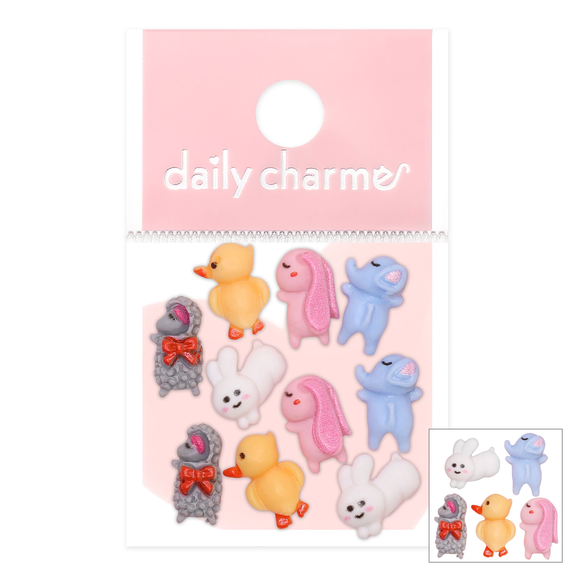 Kawaii Resin Cabochon Mix / Sleepy Animals Daily Charme Nail Art | Sleepy Animals Kawaii Resin Cabochon Mix