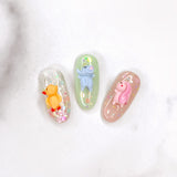 Daily Charme Nail Art | Sleepy Animals Kawaii Resin Cabochon Mix Easter Nail