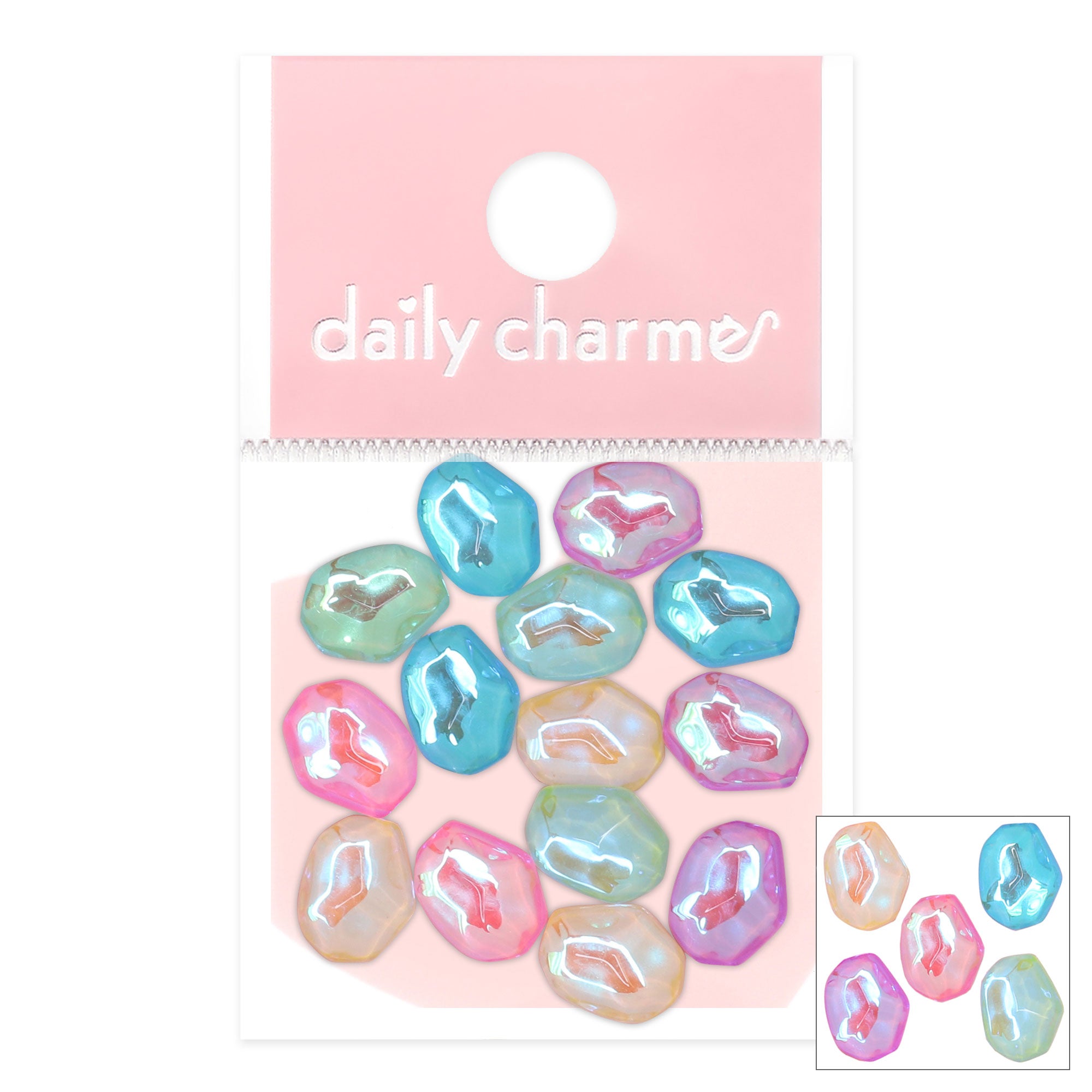 Aurora Wave Glass Gem / Neon Bright Mix UruUru Nail Aurora Wave Glass Gem / Neon Bright Mix