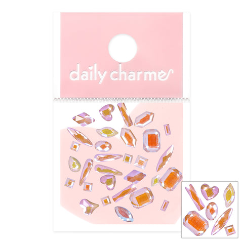 URURU Nail Decor Iridescent Flatback Resin Rhinestone Mix / Smokey Purple