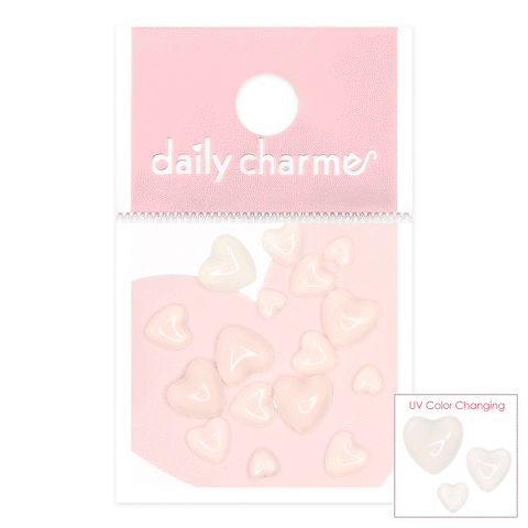 Color Changing Heart Resin Cabochons Mix / Red Cute Valentine's Day Nail Decoroations