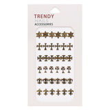 Nail Gems Set / Chrome Icons / Antique Gold Chrome Hearts Inspired Nail Decor